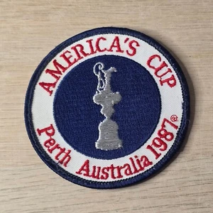 America's Cup Yacht Club Racing Patch Perth Australia 1987 Navy Blue Embroidered - Picture 1 of 2