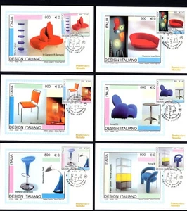 Italia 2001 : Design Italiano - 6 Cartoline Ufficiali Poste Italiane - Imagen 1 de 1