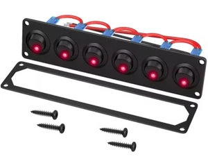 6 Gang Rocker Switch Panel Box Waterproof 12V ON/Off Switch with Led - YOU PICK - Picture 1 of 8