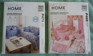 2 Uncut McCall’s Home Decorating Essentials Slip Cover Bedroom Pillows P468 P471 - Picture 1 of 4