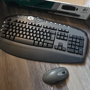 Logitech Desktop LX300 Keyboard and Mouse - Used - No Reciever - Boxed - Picture 1 of 9