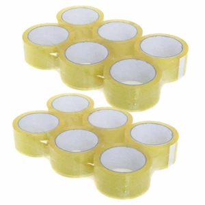 12 x ROLLEN DURCHSICHTIGES VERPACKUNGS-PAKETBAND 48 mm x 66 m (2") SELLOTAPE - Bild 1 von 1