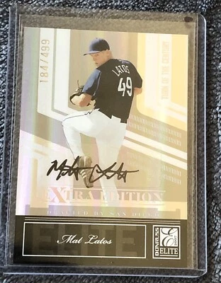 Donruss Elite 2007 edición extra/499 Mat Latos #29 automático Foto 1 de 3