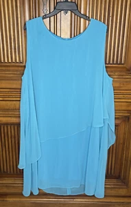 Soft Surroundings Womens Dress 1X Blue Lagenlook Layer No Sleeve Flowing - Picture 1 of 12