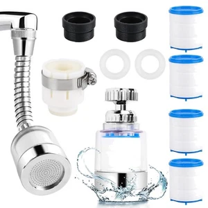 2x Wasserfilter für Wasserhahn mit Verlängerungsrohr und Hochleistungsfiltern - Bild 1 von 2