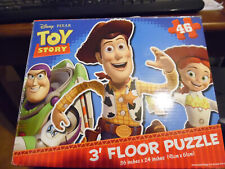 Disney Toy Story 3   46 pc Jumbo Floor Puzzle 3 ft Tall 24"*36" Complete