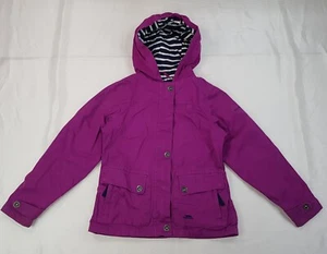 TRESPASS TP75 GIRLS AGE 7-8 YEARS PUREPLE WATERPROOF JACKET RAINCOAT WITH HOOD - Picture 1 of 24