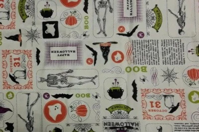 31"x 42" 100% Cotton, EEK-BOO-SHRIEK by Carina Gardner, Riley Blake, Halloween - Image 1 of 3