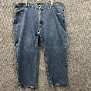 IZOD Jeans Mens Size 42x30 Blue Denim Straight Leg 100% Cotton Casual Mid Rise - Picture 1 of 11