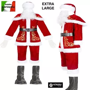 Traje Disfraz Papá Noel Rojo Cosplay Santa Claus Navidad Traje SANTC04B - Imagen 1 de 8