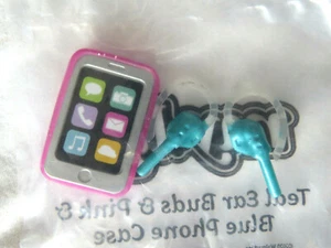 My Life as AG OG 18" Doll size Pink Smartphone play set Blue Ear Buds Pods - Picture 1 of 4