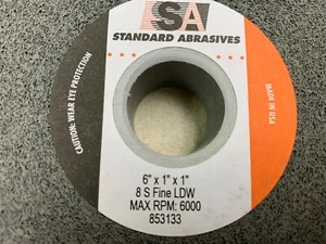 6" X 1" X 1" 8S FINE GRIT S/C LIGHT DEBURRING WHEEL STANDARD ABRASIVES #853133 - Picture 1 of 4
