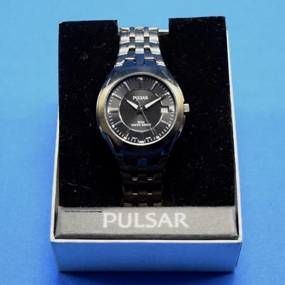 Reloj de cuarzo para hombre Minty Pulsar by Seiko VX42-X376 negro con caja - batería nueva Foto 1 de 4