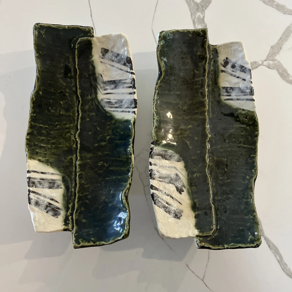 Plato largo japonés Mino Ware tamaño grande Sashimi Tenpura Sushi Japón Foto 1 de 4