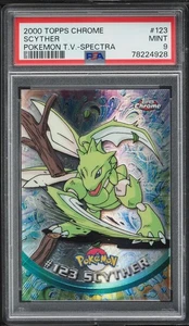 PSA 9 Scyther Spectra Topps Chrome 2000 Pokemon Card #123 - Picture 1 of 2