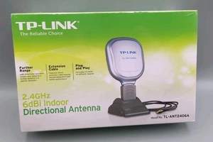 TP-Link TL-ANT2406A 2.4GHz 6dBi Indoor Directional Antenna Desktop Antenna New! - Afbeelding 1 van 11