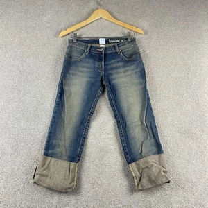 Sass & Bide Women’s Blue Cuffed Boyfriend Jeans Size 27 Mid Rise Distressed - Picture 1 of 24