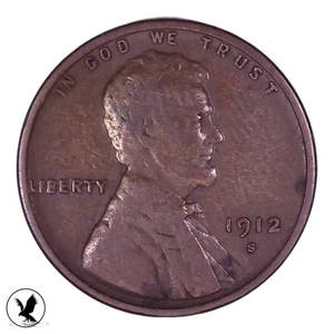 1912-S Lincoln Cent, Wheat Penny, You Receive Exact Coin Pictured, Titanic - Picture 1 of 2