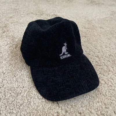 Gorra de boyero de conducción de taxistas Kangol de pana negra M EE. UU. de colección de los años 80 Foto 1 de 4