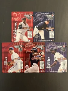 2001 MLB Showdown Gen Con Promo Near Complete 5/6 Sheets, Pierre, Helms Sabathia - Picture 1 of 2