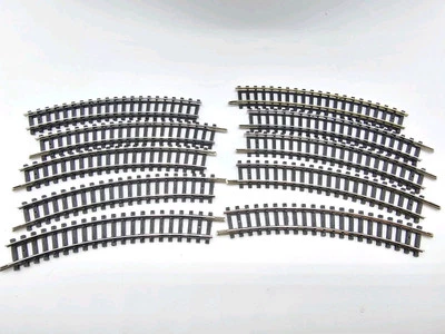 *READ N Scale Trix 4912 Curved Track With Joiners 11 Pieces Lot - Image 1 of 4