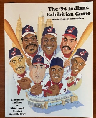 Vintage 1994 Cleveland Indians Scorecard 1st Exhibition Game @ Jacobs Field - Image 1 of 3