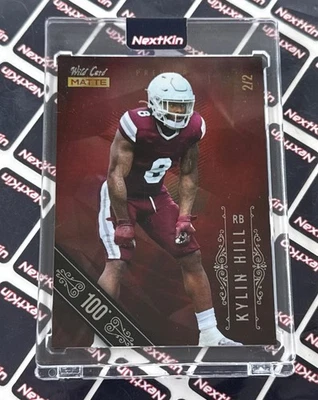 2021 Wild Card MATTE Red 100 Stripe /02 Kylin Hill #MBC-67 RC True Book End - Image 1 of 3