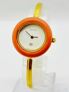 [Exc+4] Gucci Change Bezel 11/12.2 Quartz Watch Pink Gold Tone Women's Used - Picture 1 of 12