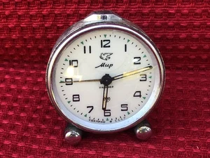 Vintage Mechanical Table Alarm clock WORLD 11 Jewels USSR - Picture 1 of 10