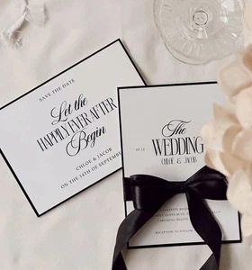 Minimalist Wedding Invitation Card | Beautiful Invitation | Wedding Cards A5 - Picture 1 of 8