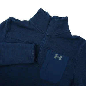 Under Armour Fleecejacke Herren M blau Specialist Henley 2.0 1/4 Snap ColdGear - Bild 1 von 9