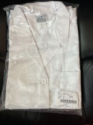 Women's Lab Coat White Sz 16 by Meta 28 inch New Style 738-011-16 NWT $45 - Image 1 of 4