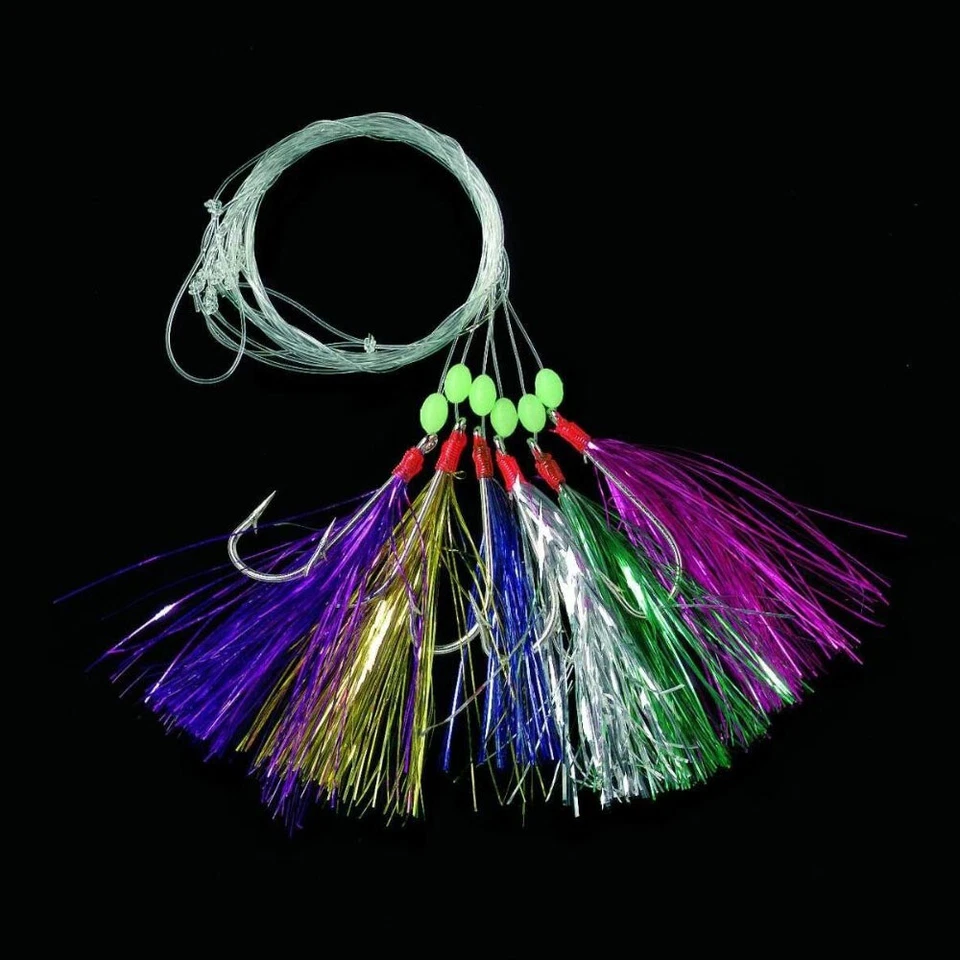 Jenzi Dega Makrelenvorfach mit 5 Haken Gr.3/0 Beifänger Meeressystem Paternoster - Bild 1 von 1