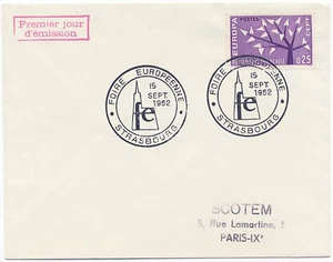 Francia 1962 Europa edición de estampillas #1045 Estrasburgo cubierta con matasellos primer día - Imagen 1 de 1