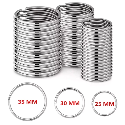 Stecker Split Ring Silber Spaltringe Doppelspalt Edelstahl Karabiner Sprengring - Bild 1 von 4