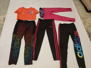 Girls Workout Clothes, Size 5, 5/6, 6x, 7/8 , 5 Pieces in Good Used Condition - Picture 1 of 6