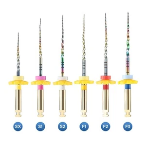 6 Pcs Dental Endo Rotary Super Rainbow Files Thermal Activation Engine Files - Picture 1 of 12
