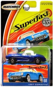 MATCHBOX SUPERFAST 35TH ANNIVERSARY Corvette Azul 1957 #68 1 De 15500 Hechos - Imagen 1 de 1