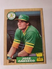 1987 Topps Baseball Card # 620 Jose Canseco, ALL-STAR ROOKIE. Multi error rare!