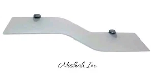 Home Decorators Collection 6 in. x 18 in. Floating Opaque Mini Wave Glass Shelf - Picture 1 of 6