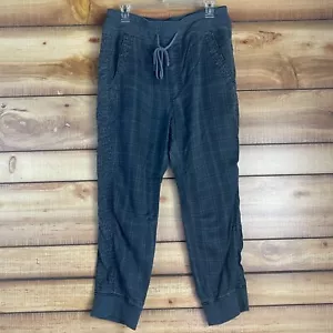 Anthropologie Womens Nomad Joggers Large High Rise Boho Hippie Plaid Leopard - Picture 1 of 9