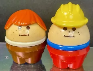 2 Little Tikes Toddle Tots giocattolo figure grosse operaio edile e testa rossa - Foto 1 di 9