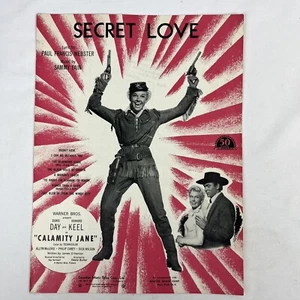 Partituras de colección 1953 "Secret Love" Doris Day In Calamity Jane, impresión de Canadá - Imagen 1 de 4