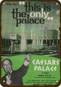 1968 FRANK SINATRA im CAESARS PALACE Las Vegas DEKORATIVE REPLIK BLECHSCHILD - Bild 1 von 1