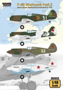 Wolfpack WD48016,P-40 Warhawk Parte 2 - Préstamo-Arrendamiento Warha (juego de calcomanías), escala 1/48 - Imagen 1 de 7
