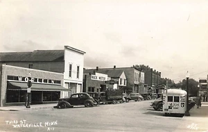 Waterville MN Mack Motor Company Popcorn Van Old Cars Real Photo Postcard - Picture 1 of 2