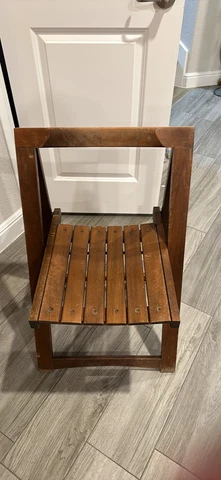 Vintage Folding Chair Space Age Mid Century Design Wooden Atomic Retro Cover