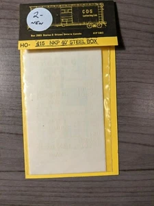 CDS Lettering Dry Transfers HO Scale #415 NKP 40' steel Boxcar Set NEW - Picture 1 of 2