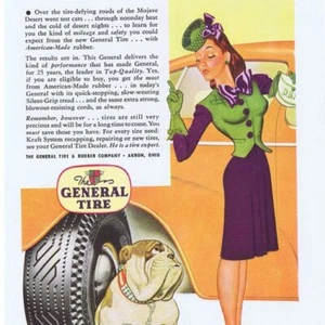 Anuncio impreso General Tire Bulldog 1944 - Imagen 1 de 1