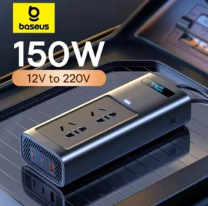 Baseus Car Inverter DC 12V to AC 220V 150W Auto Converter With 4 Ports Output - Picture 1 of 6